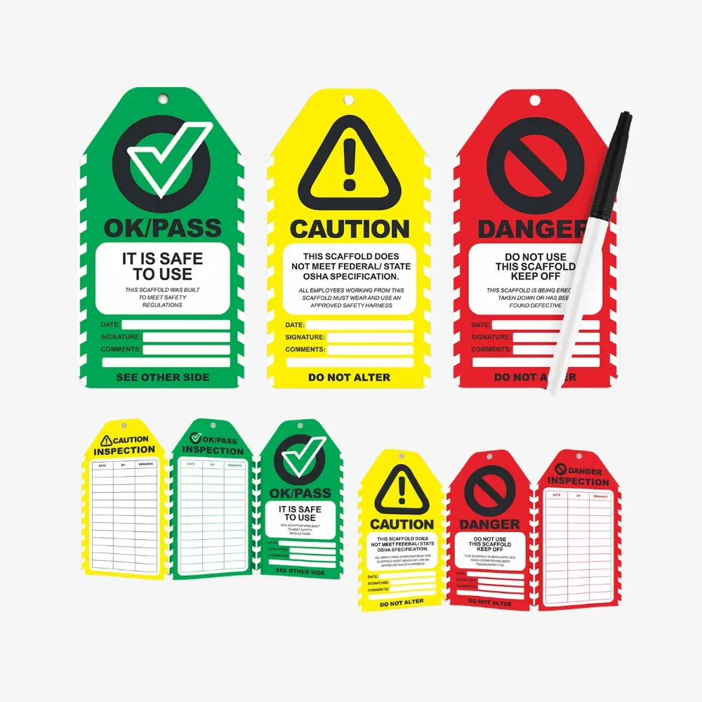 Scaffold Tag System (Green, Yellow, Red Tags)